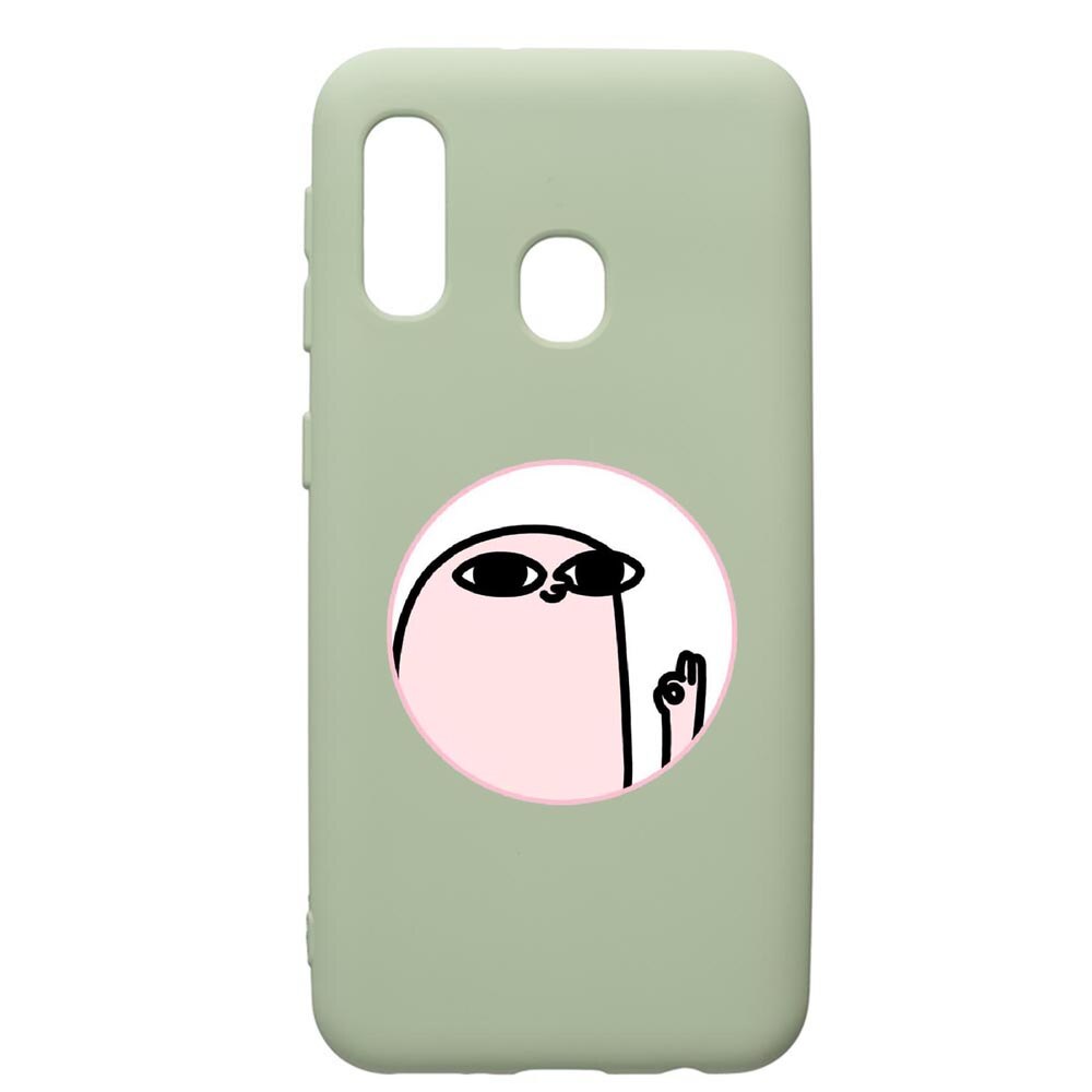 Husa de protectie Samsung Galaxy A40, Meme, silicon, cu interiorul din material textil, protectie camera, Beryl, PGR658