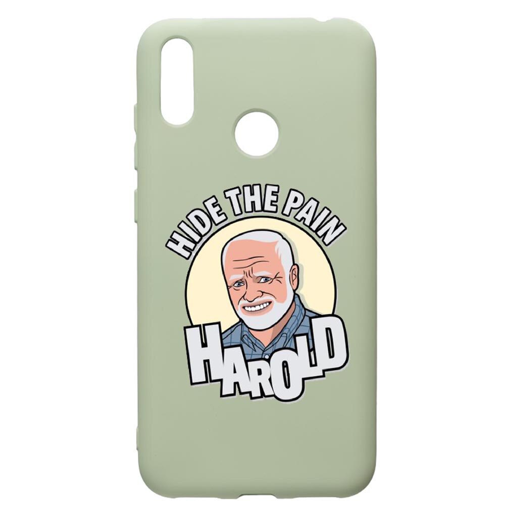 Husa de protectie Huawei Y7 2019, Meme - Harold, silicon, cu interiorul din material textil, protectie camera, Beryl, PGR662