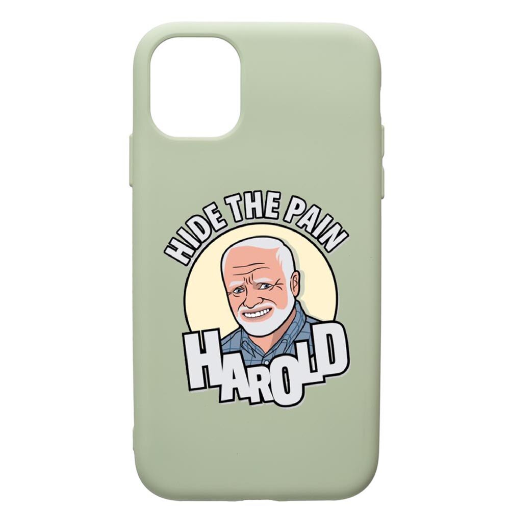 Husa de protectie Apple iPhone 11, Meme - Harold, silicon, cu interiorul din material textil, protectie camera, Beryl, PGR662