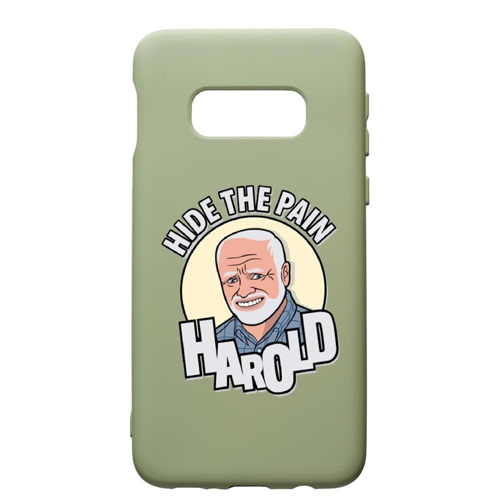 Husa de protectie Samsung Galaxy S10, Meme - Harold, silicon, cu interiorul din material textil, protectie camera, Beryl, PGR662