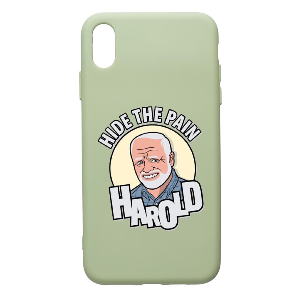 Husa de protectie Apple iPhone XR, Meme - Harold, silicon, cu interiorul din material textil, protectie camera, Beryl, PGR662