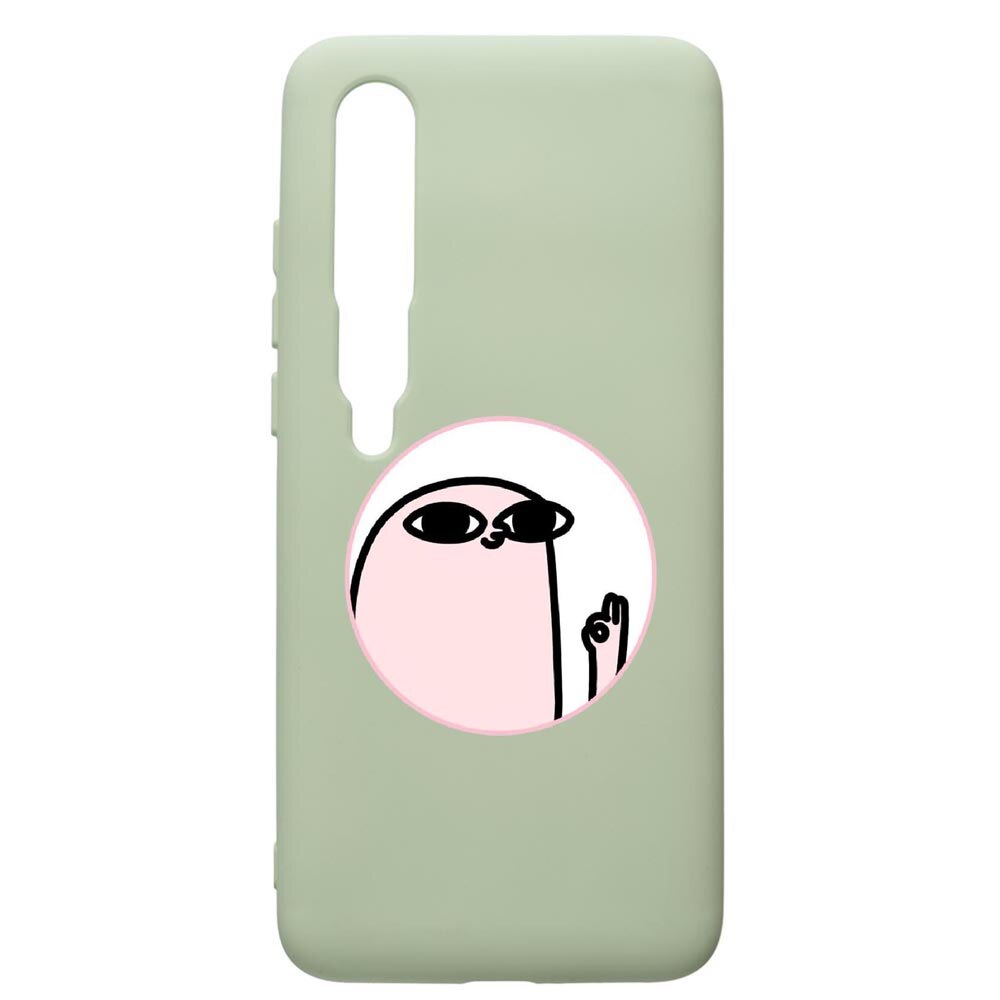 Husa de protectie Xiaomi Mi 10 / Mi 10 Pro, Meme, silicon, cu interiorul din material textil, protectie camera, Beryl, PGR658