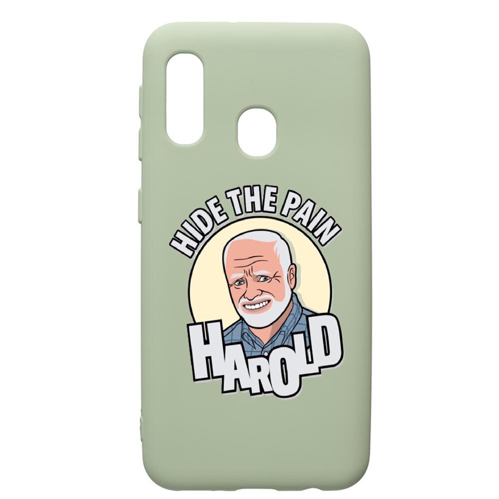 Husa de protectie Samsung Galaxy A40, Meme - Harold, silicon, cu interiorul din material textil, protectie camera, Beryl, PGR662