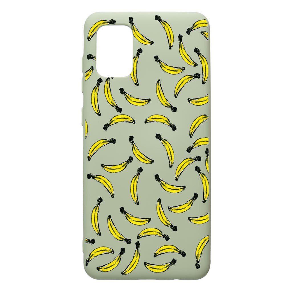 Husa de protectie Samsung Galaxy A41, Bananas, silicon, cu interiorul din material textil, protectie camera, Beryl, PGR664