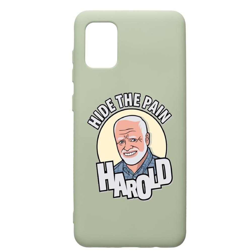 Husa de protectie Samsung Galaxy A71, Meme - Harold, silicon, cu interiorul din material textil, protectie camera, Beryl, PGR662