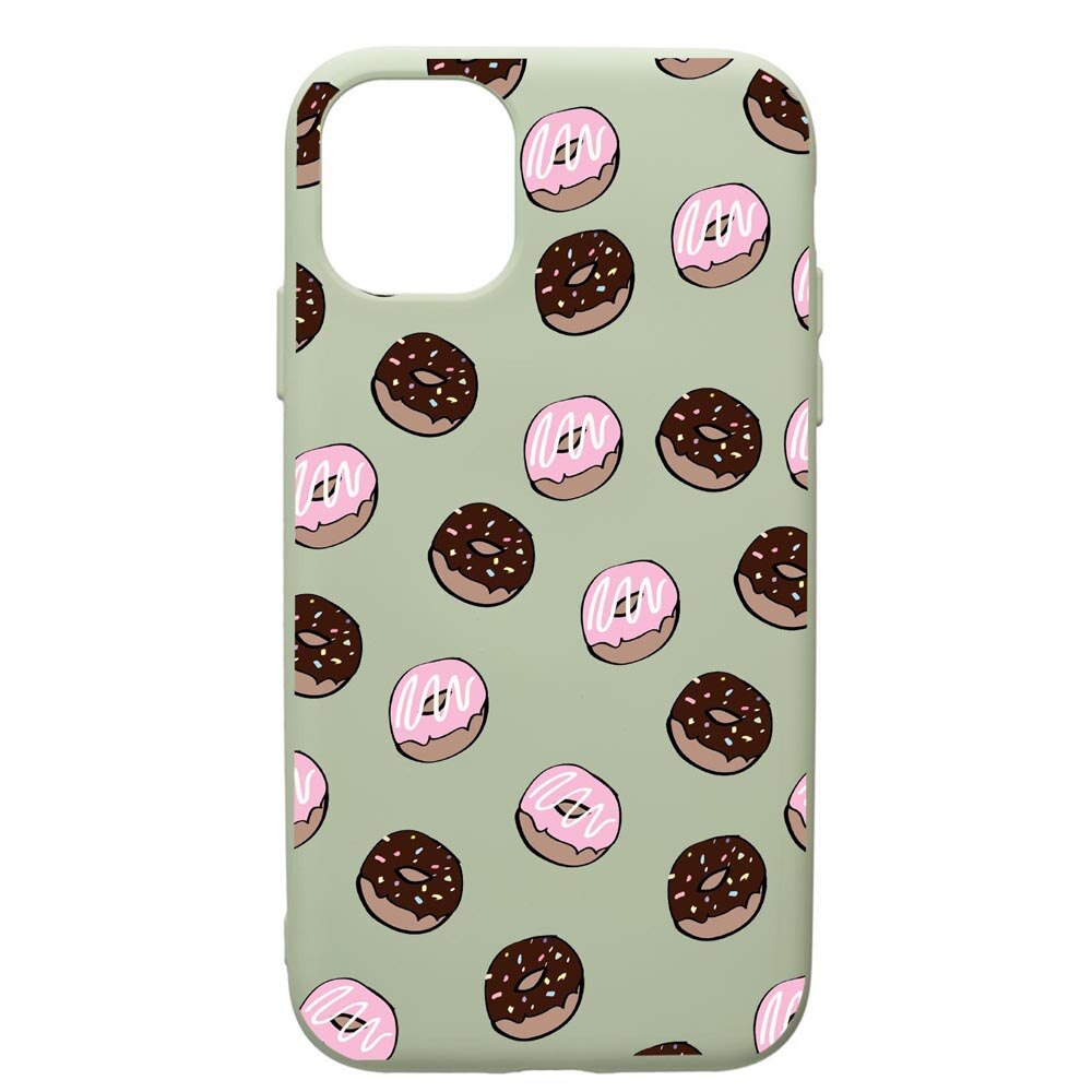 Husa de protectie Apple iPhone 11 Pro Max, Donuts, silicon, cu interiorul din material textil, protectie camera, Beryl, PGR667