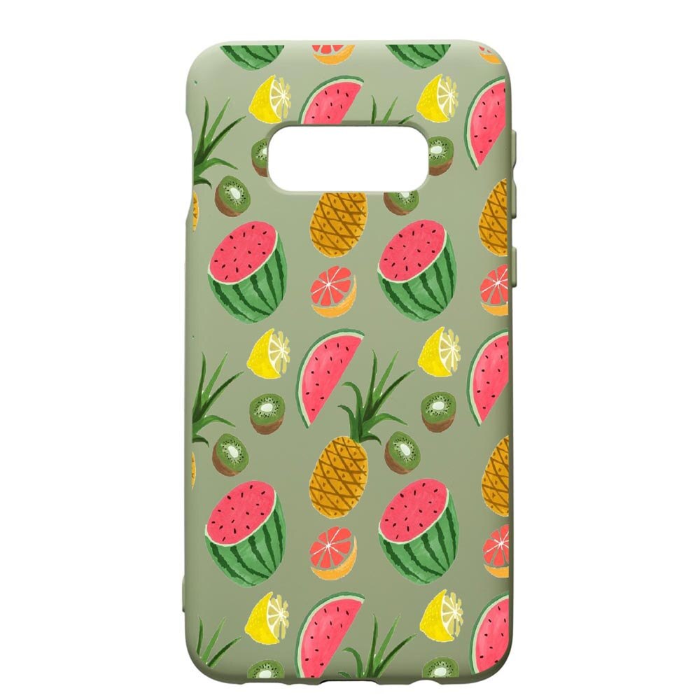 Husa de protectie Samsung Galaxy S10E, Ananas, silicon, cu interiorul din material textil, protectie camera, Beryl, PGR666