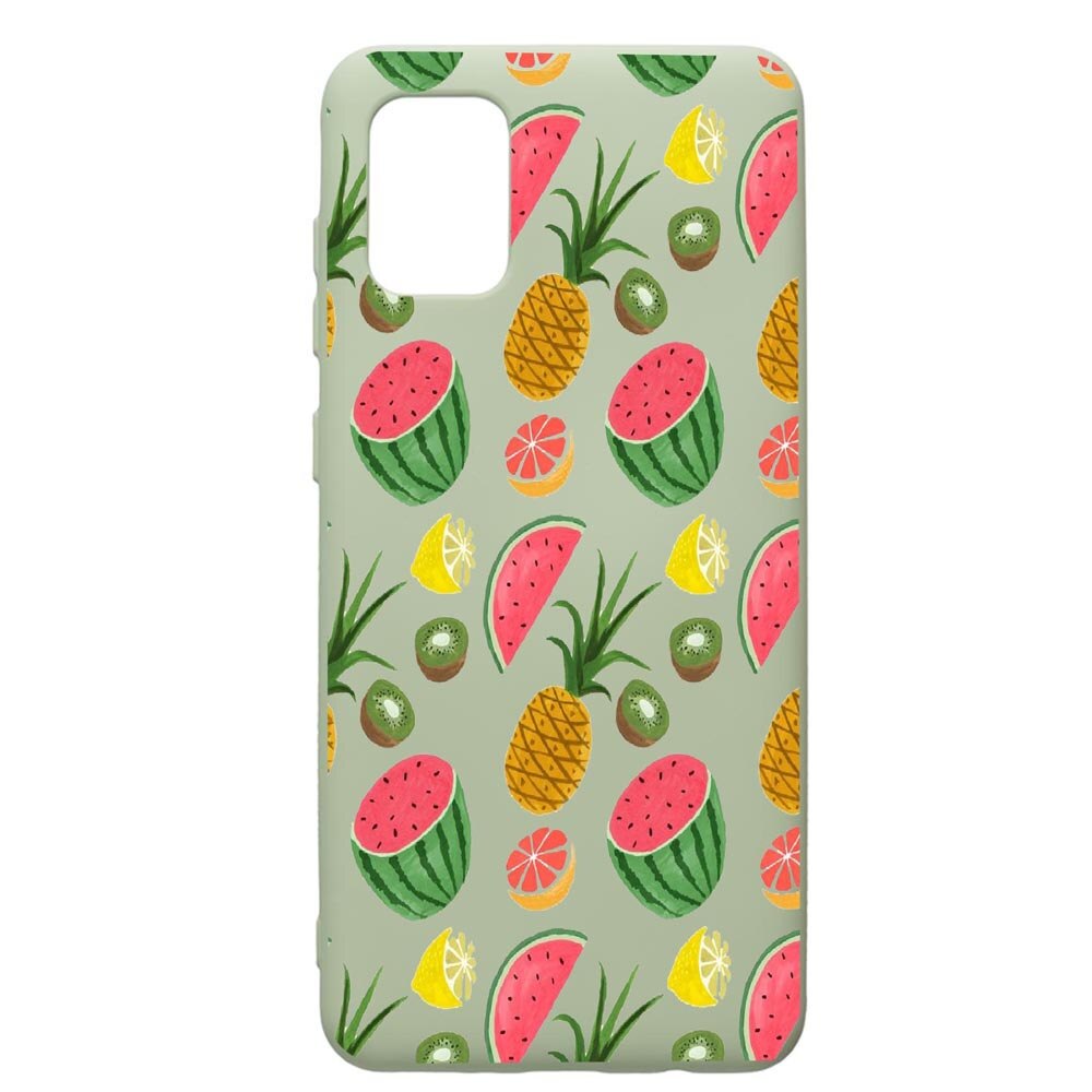 Husa de protectie Samsung Galaxy A71, Ananas, silicon, cu interiorul din material textil, protectie camera, Beryl, PGR666