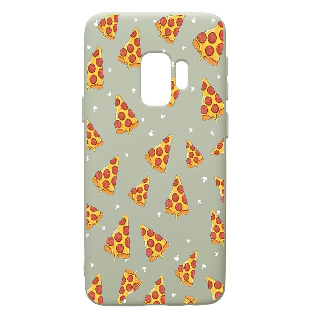 Husa de protectie Samsung Galaxy S9, Pizza, silicon, cu interiorul din material textil, protectie camera, Beryl, PGR665