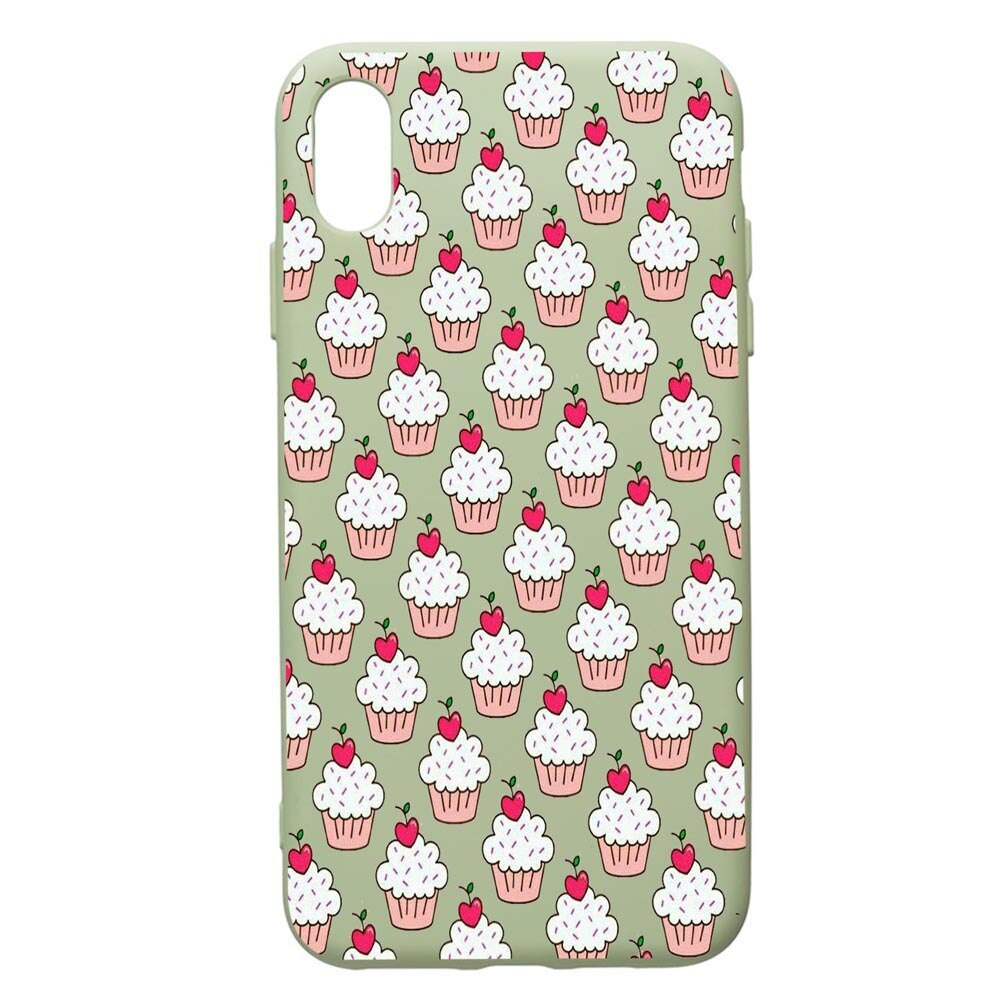 Husa de protectie Samsung Galaxy A10, Muffins, silicon, cu interiorul din material textil, protectie camera, Beryl, PGR668