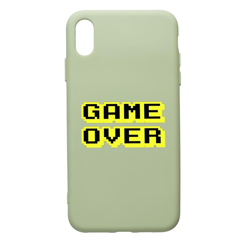 Husa de protectie Apple iPhone XS Max, Gamer Over, silicon, cu interiorul din material textil, protectie camera, Beryl, PGR671
