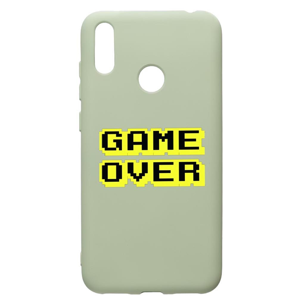 Husa de protectie Huawei Y7 2019, Gamer Over, silicon, cu interiorul din material textil, protectie camera, Beryl, PGR671