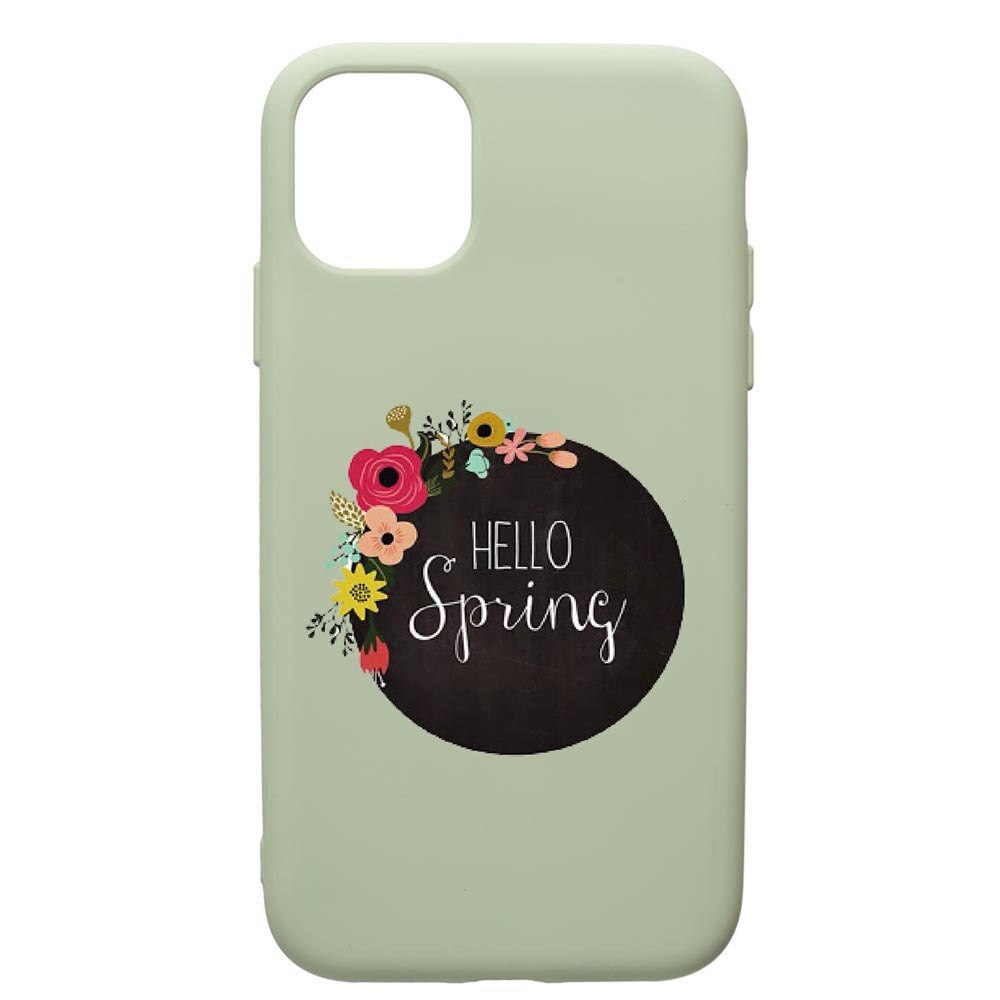 Husa de protectie Apple iPhone 12 Pro Max, Hello Spring, silicon, cu interiorul din material textil, protectie camera, Beryl, PGR684