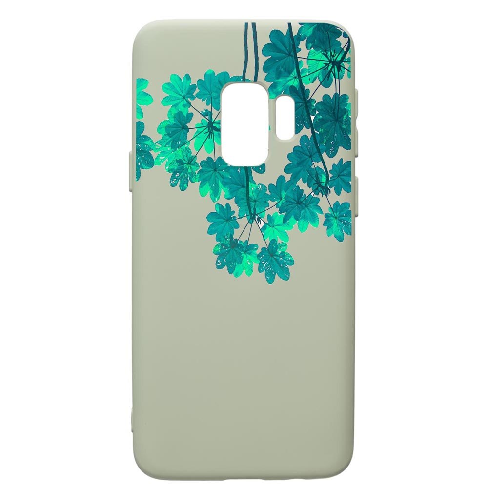 Husa de protectie Samsung Galaxy S9, Green Forest, silicon, cu interiorul din material textil, protectie camera, Beryl, PGR682