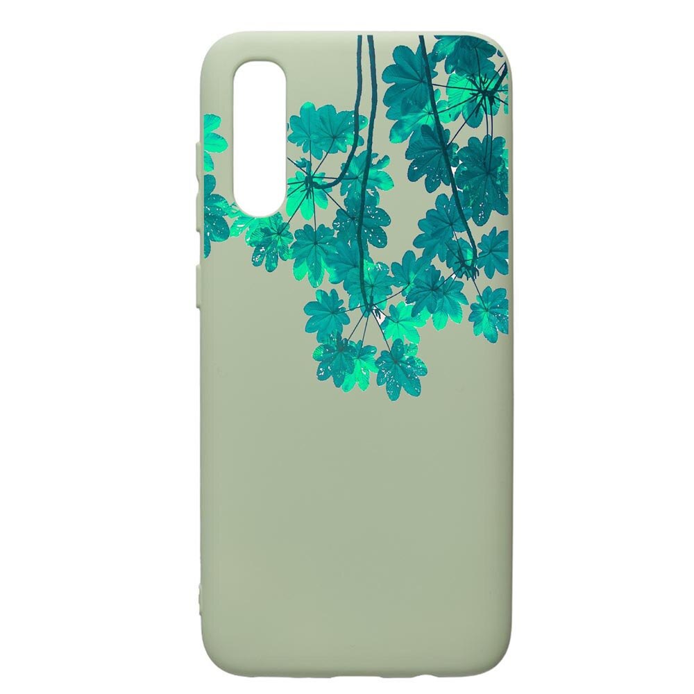 Husa de protectie Samsung Galaxy A70, Green Forest, silicon, cu interiorul din material textil, protectie camera, Beryl, PGR682