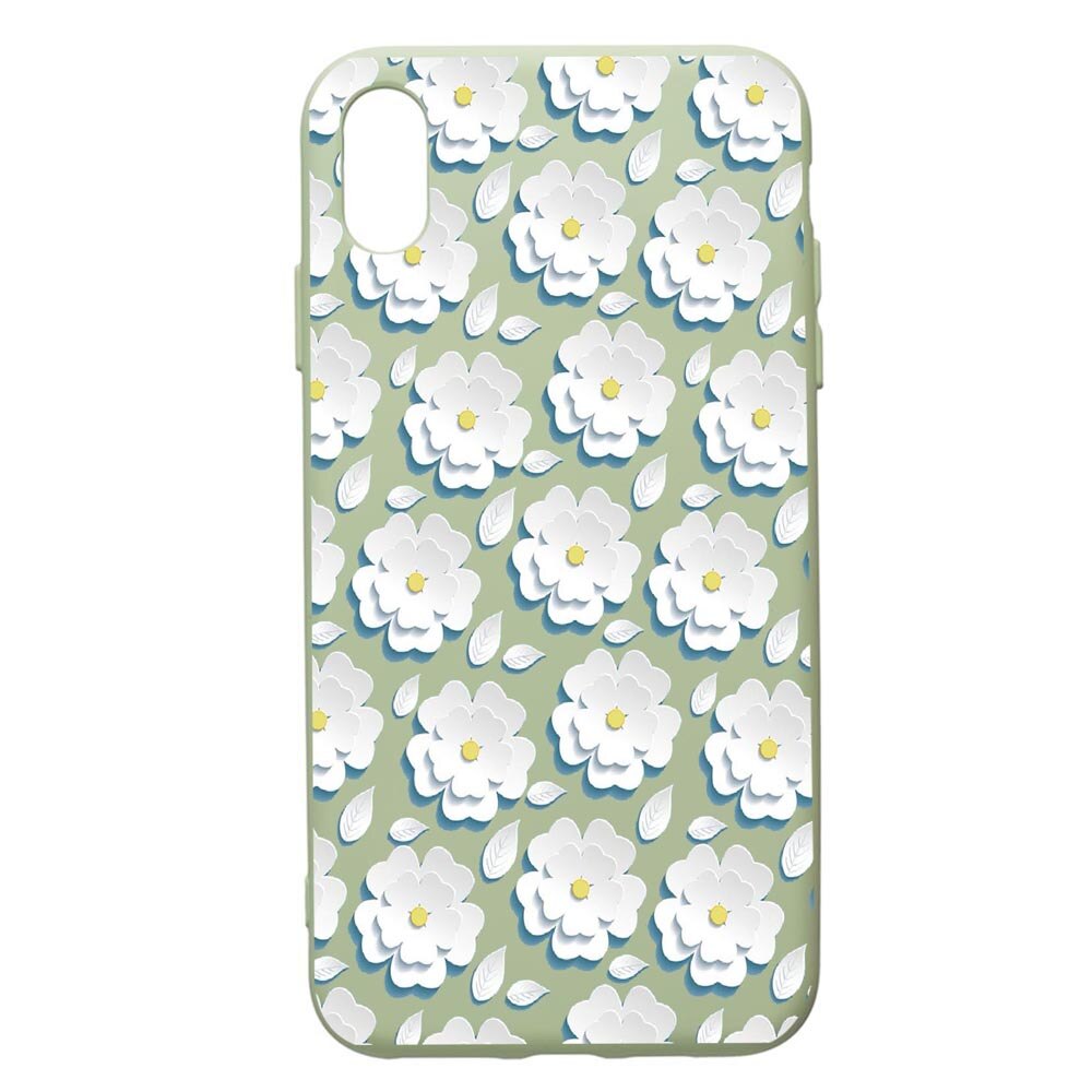 Husa de protectie Apple iPhone XS Max, Daisy - White Flower, silicon, cu interiorul din material textil, protectie camera, Beryl, PGR683