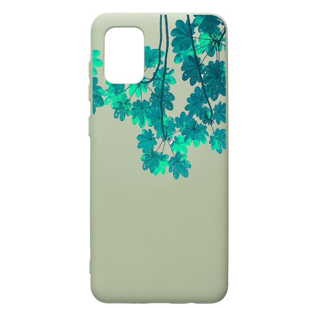Husa de protectie Samsung Galaxy A71, Green Forest, silicon, cu interiorul din material textil, protectie camera, Beryl, PGR682