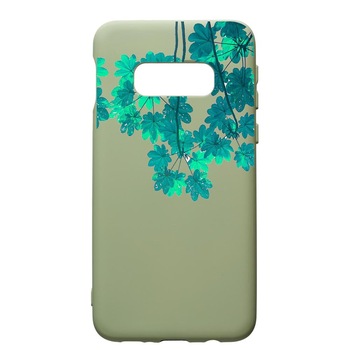Husa de protectie Samsung Galaxy S10, Green Forest, silicon, cu interiorul din material textil, protectie camera, Beryl, PGR682 Husa de protectie Samsung Galaxy S10, Green Forest, silicon, cu interiorul din material textil, protectie camera, Beryl, PGR682