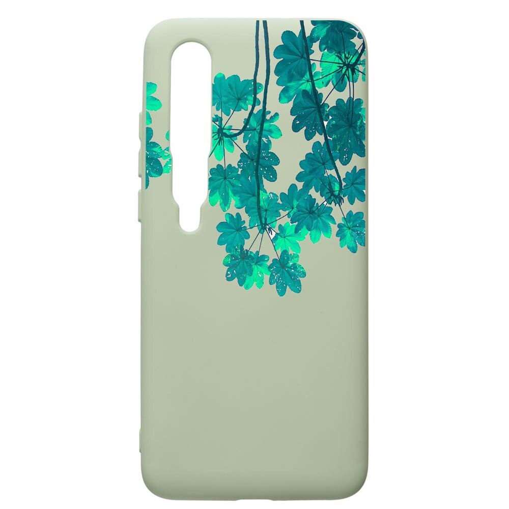 Husa de protectie Xiaomi Mi 10 / Mi 10 Pro, Green Forest, silicon, cu interiorul din material textil, protectie camera, Beryl, PGR682