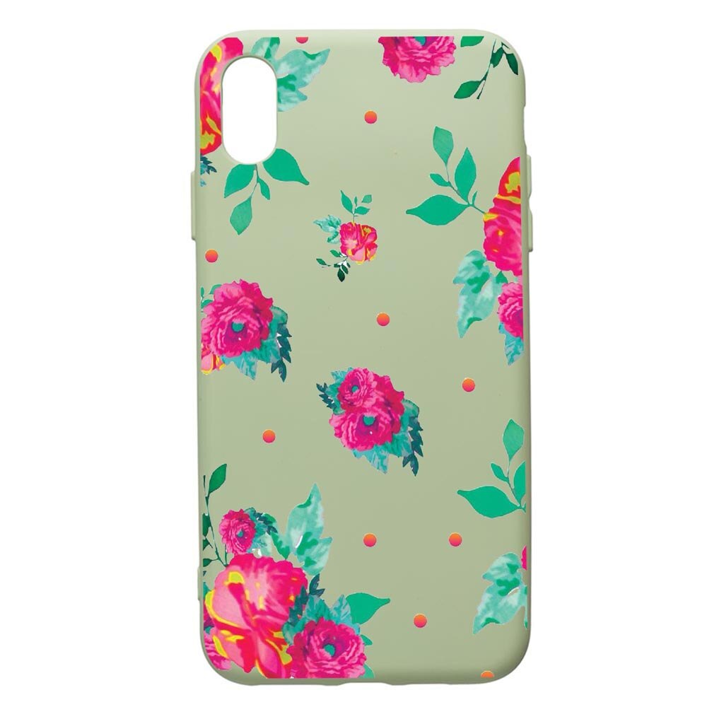 Husa de protectie Apple iPhone XR, Roses - Pastel colors, silicon, cu interiorul din material textil, protectie camera, Beryl, PGR688