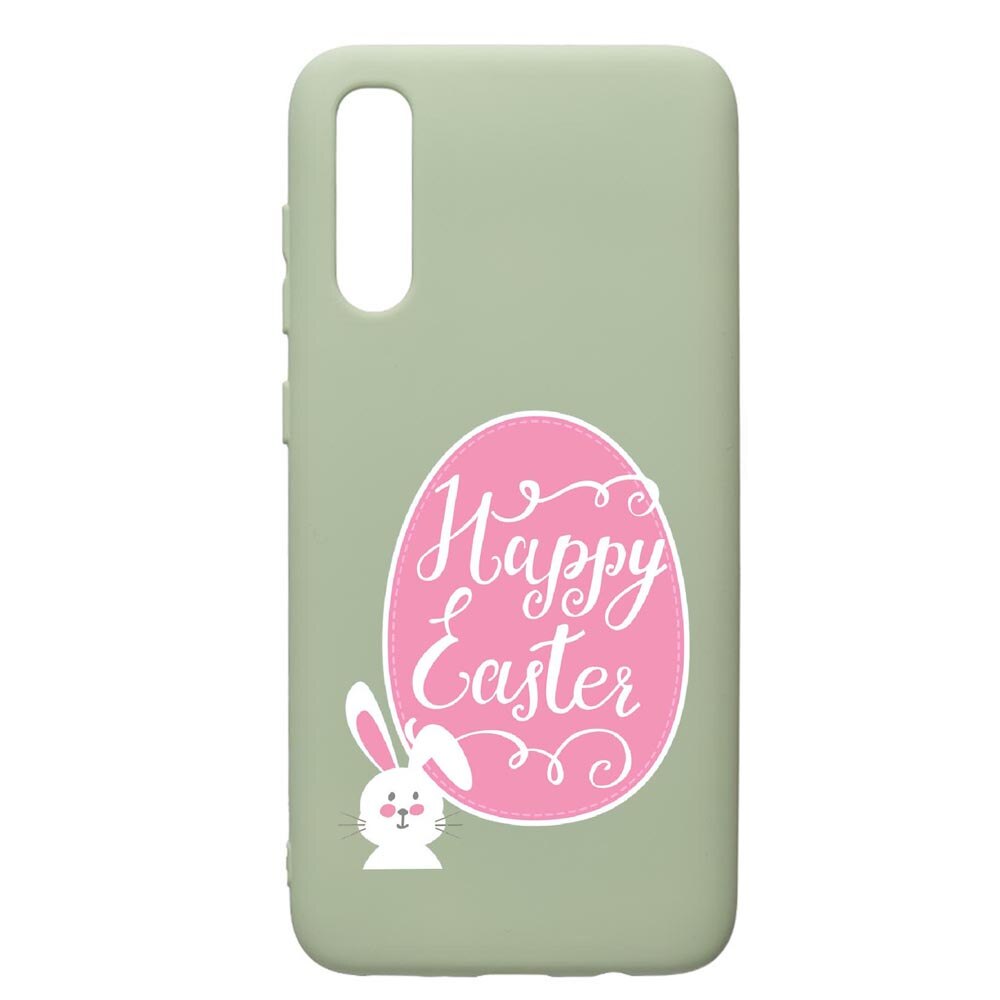 Husa de protectie Samsung Galaxy A70, Happy Easter, silicon, cu interiorul din material textil, protectie camera, Beryl, PGR689