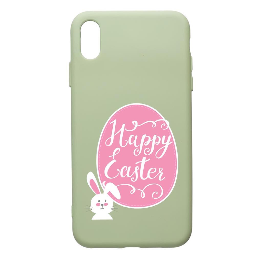 Husa de protectie Huawei Y6 2019, Happy Easter, silicon, cu interiorul din material textil, protectie camera, Beryl, PGR689