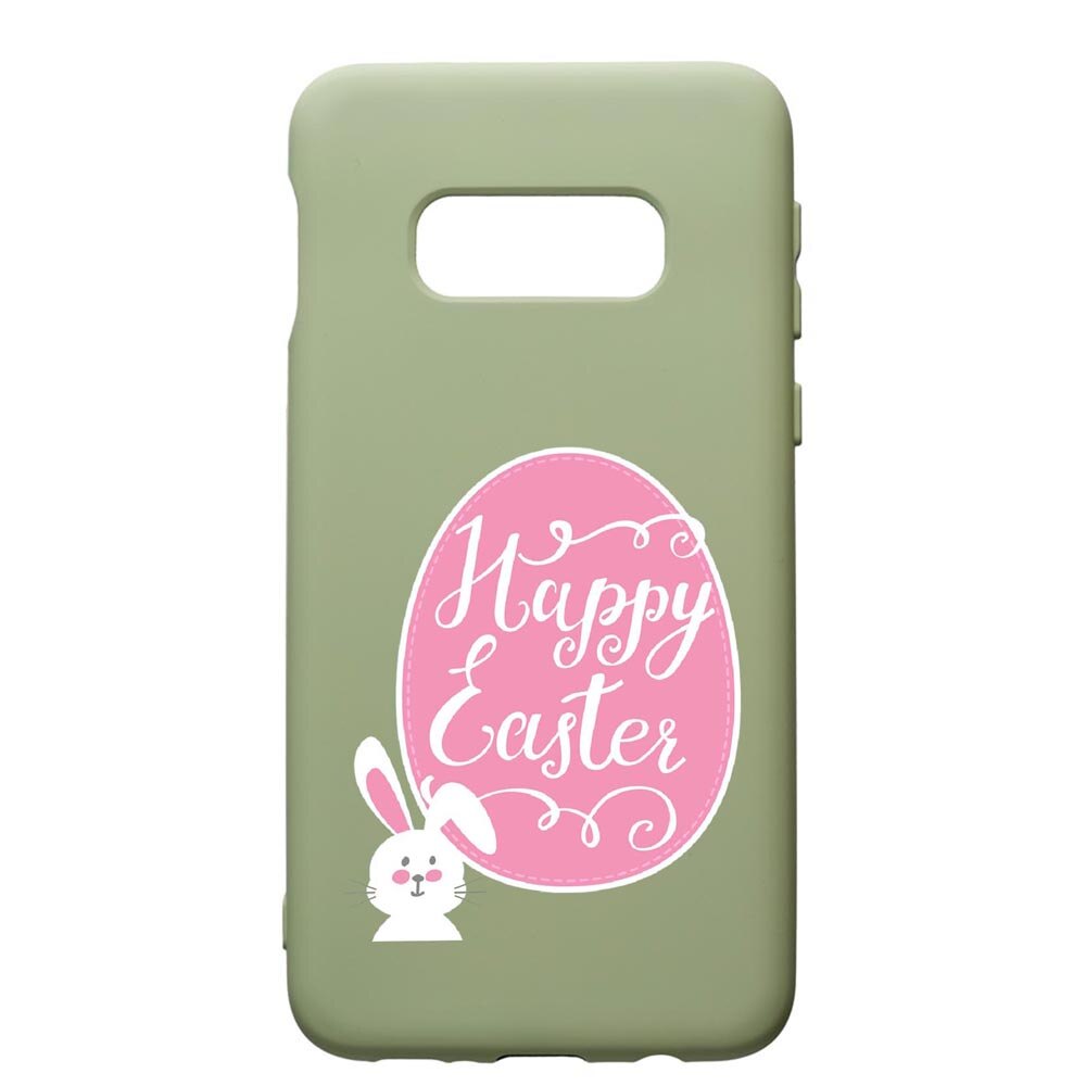 Husa de protectie Samsung Galaxy S10, Happy Easter, silicon, cu interiorul din material textil, protectie camera, Beryl, PGR689
