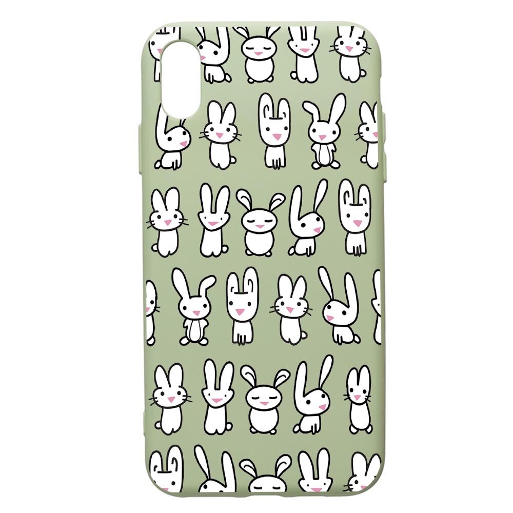 Husa de protectie Apple iPhone XS Max, Rabbits - Lambs, silicon, cu interiorul din material textil, protectie camera, Beryl, PGR691