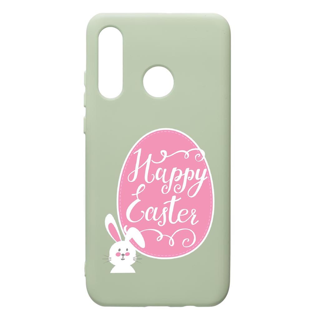 Husa de protectie Huawei P30 Lite, Happy Easter, silicon, cu interiorul din material textil, protectie camera, Beryl, PGR689
