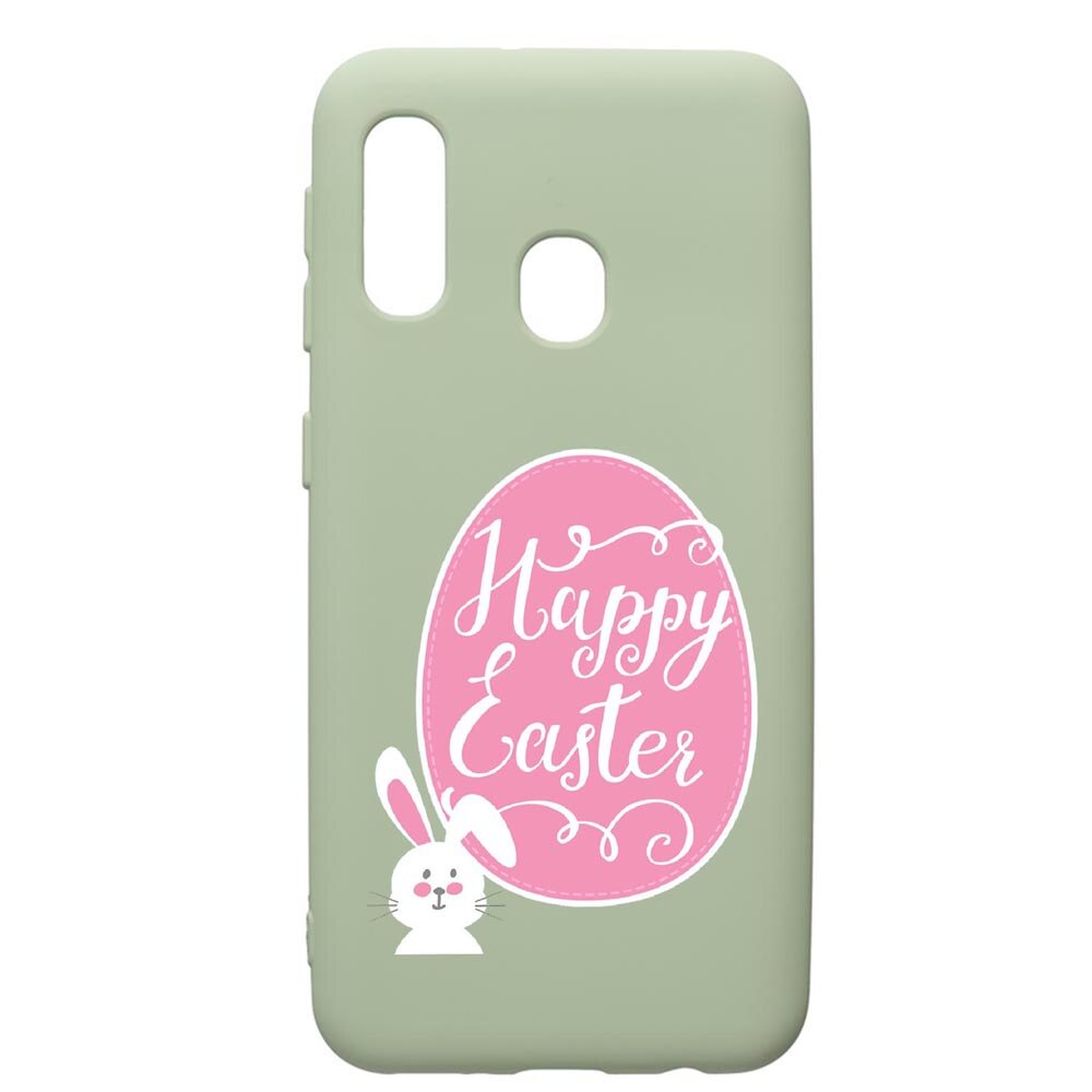 Husa de protectie Samsung Galaxy A20e, Happy Easter, silicon, cu interiorul din material textil, protectie camera, Beryl, PGR689