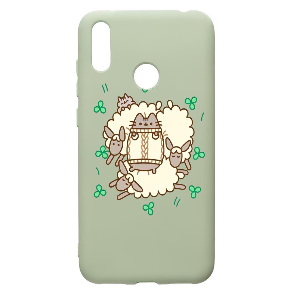 Husa de protectie Huawei Y7 2019, Rabbits - Lambs, silicon, cu interiorul din material textil, protectie camera, Beryl, PGR692