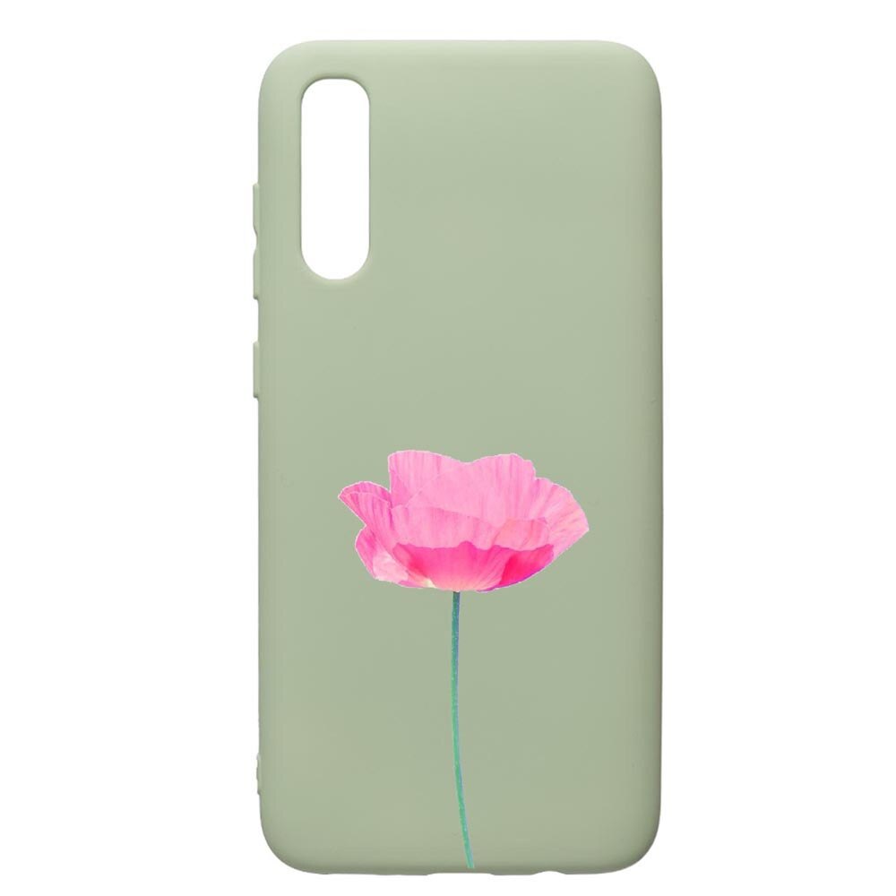 Husa de protectie Samsung Galaxy A70, One Roses - Pastel colors, silicon, cu interiorul din material textil, protectie camera, Beryl, PGR693