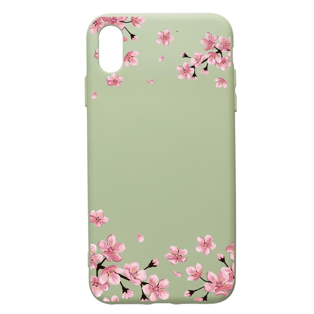 Husa de protectie Apple iPhone XS / X, Pastel colors - Flowers, silicon, cu interiorul din material textil, protectie camera, Beryl, PGR694