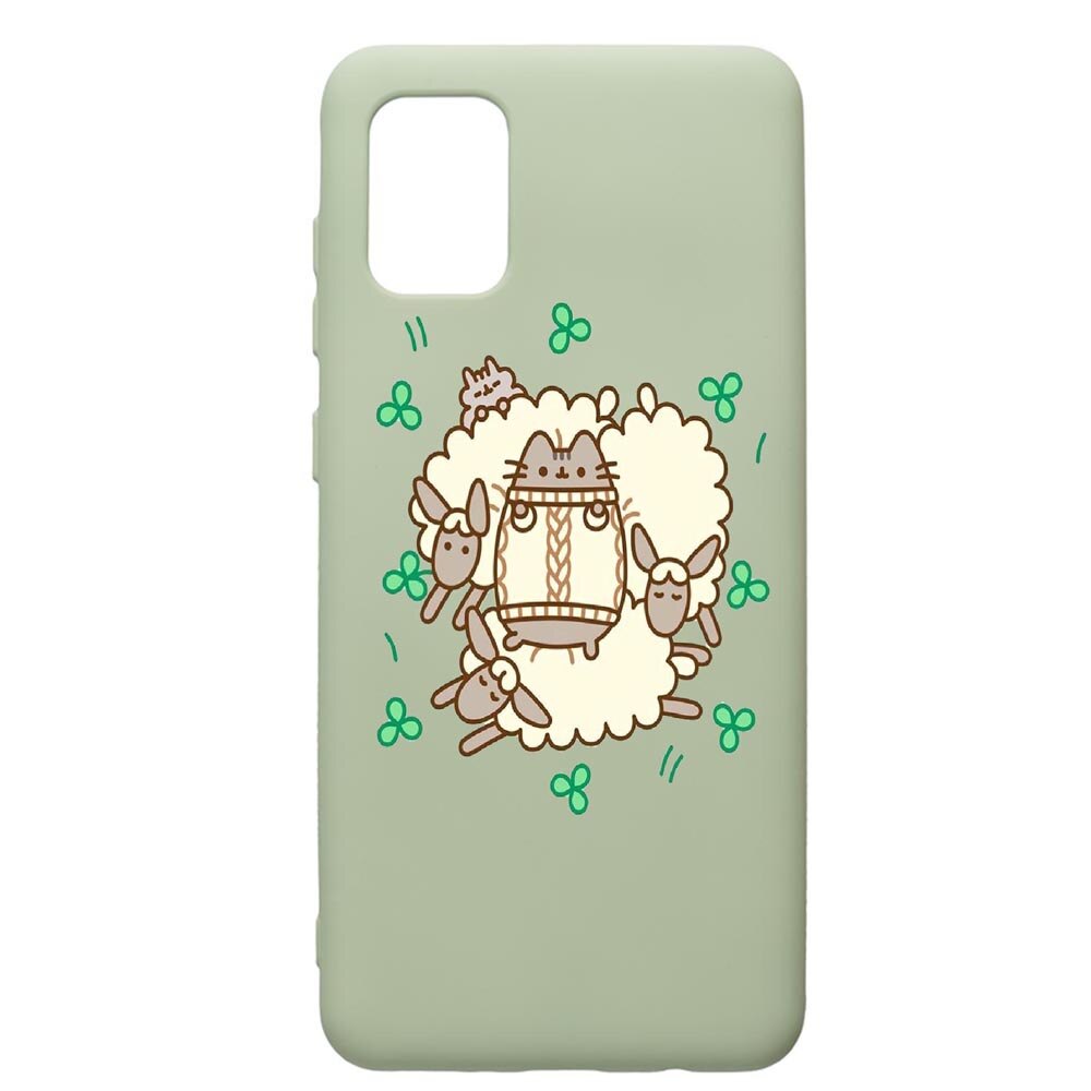 Husa de protectie Samsung Galaxy A71, Rabbits - Lambs, silicon, cu interiorul din material textil, protectie camera, Beryl, PGR692