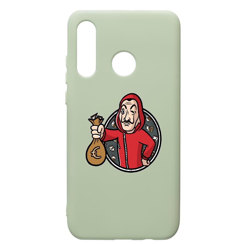 Husa de protectie Huawei P40 Lite E / Y7p, La Casa De Papel, silicon, cu interiorul din material textil, protectie camera, Beryl, PGR700