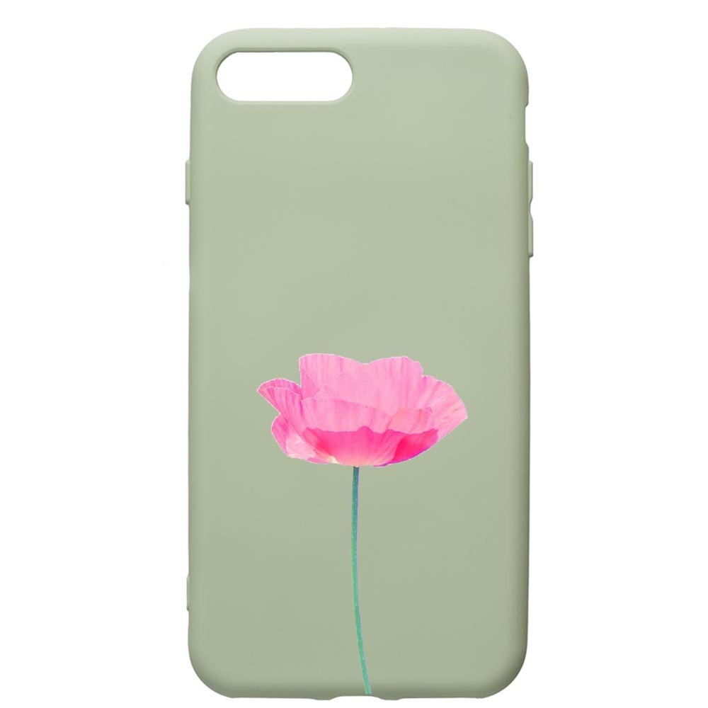 Husa de protectie Apple iPhone 8 Plus / iPhone 7 Plus, One Roses - Pastel colors, silicon, cu interiorul din material textil, protectie camera, Beryl, PGR693