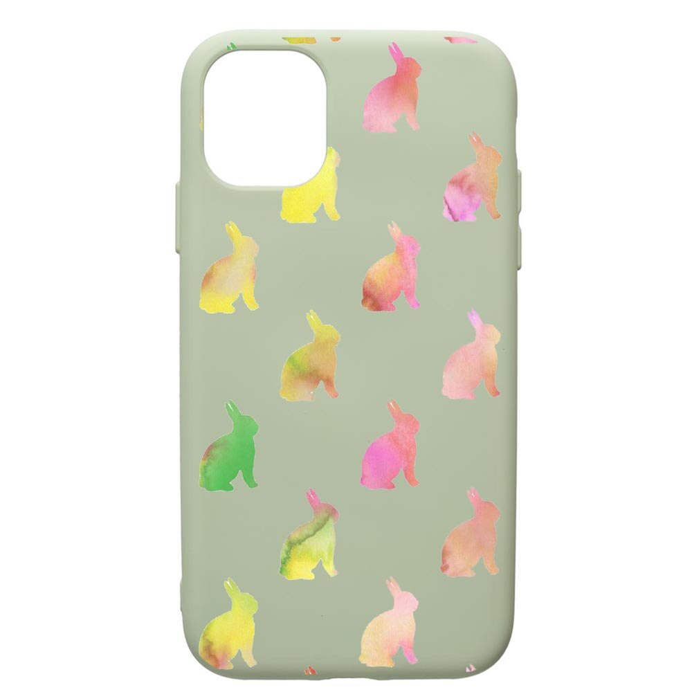 Husa de protectie Apple iPhone 11 Pro, Cool Rabbits, silicon, cu interiorul din material textil, protectie camera, Beryl, PGR695