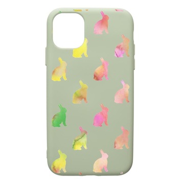Husa de protectie Apple iPhone 11 Pro, Cool Rabbits, silicon, cu interiorul din material textil, protectie camera, Beryl, PGR695 Husa de protectie Apple iPhone 11 Pro, Cool Rabbits, silicon, cu interiorul din material textil, protectie camera, Beryl, PGR695
