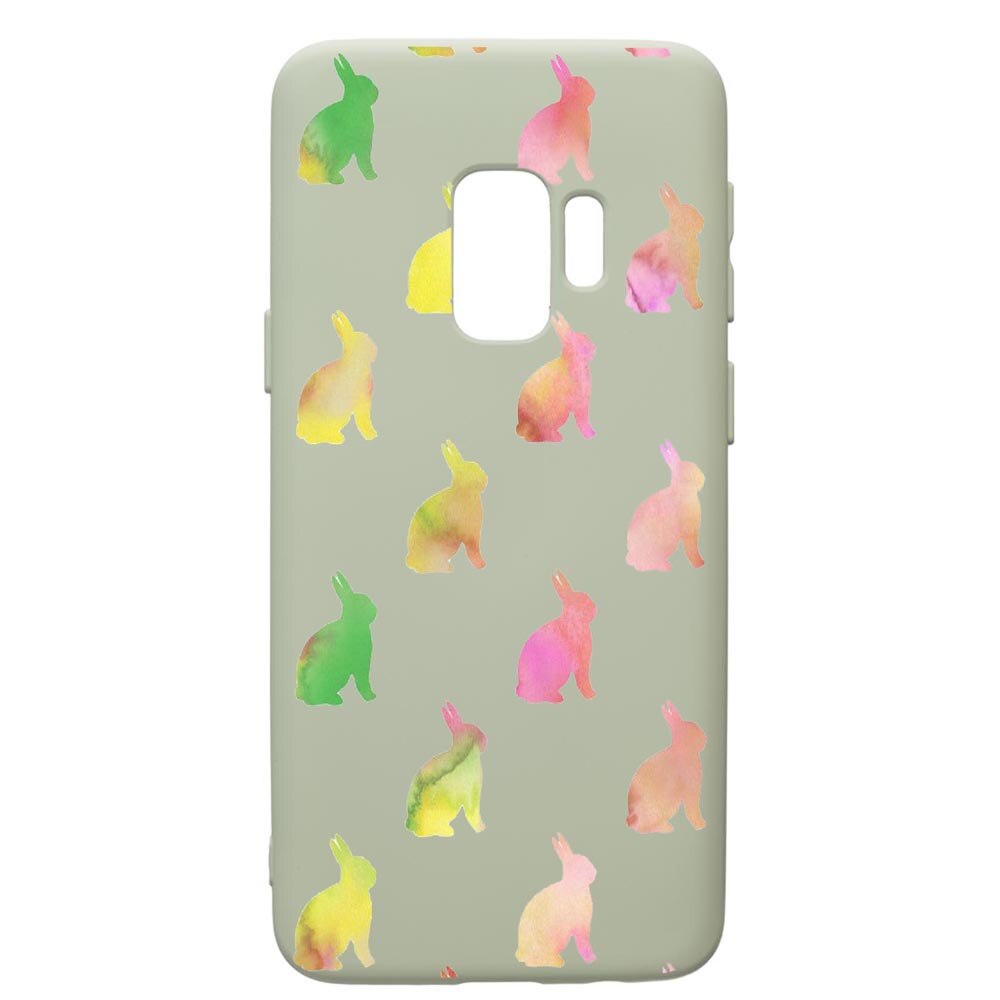 Husa de protectie Samsung Galaxy S9, Cool Rabbits, silicon, cu interiorul din material textil, protectie camera, Beryl, PGR695