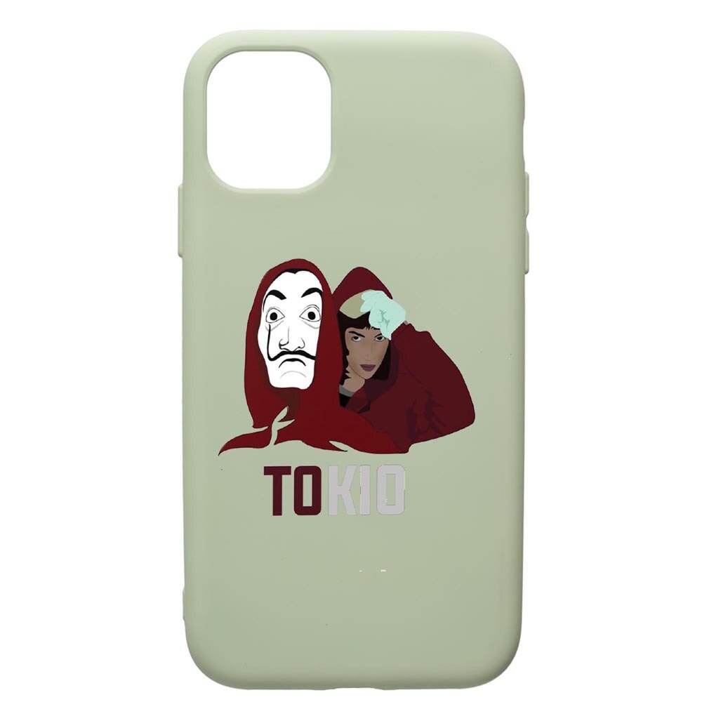 Husa de protectie Apple iPhone 12, La Casa De Papel - Tokyo, silicon, cu interiorul din material textil, protectie camera, Beryl, PGR710