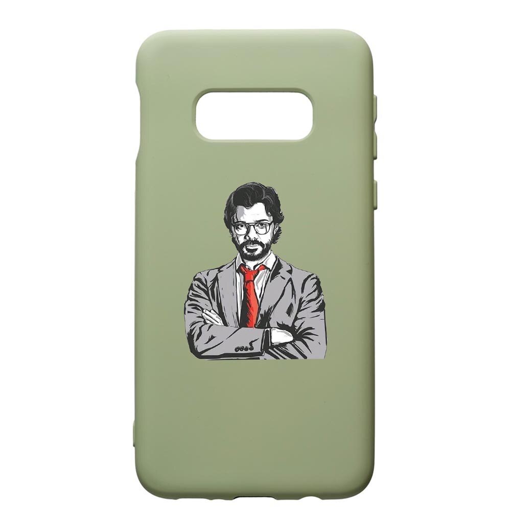 Husa de protectie Samsung Galaxy S10E, La Casa De Papel - Profesor, silicon, cu interiorul din material textil, protectie camera, Beryl, PGR712
