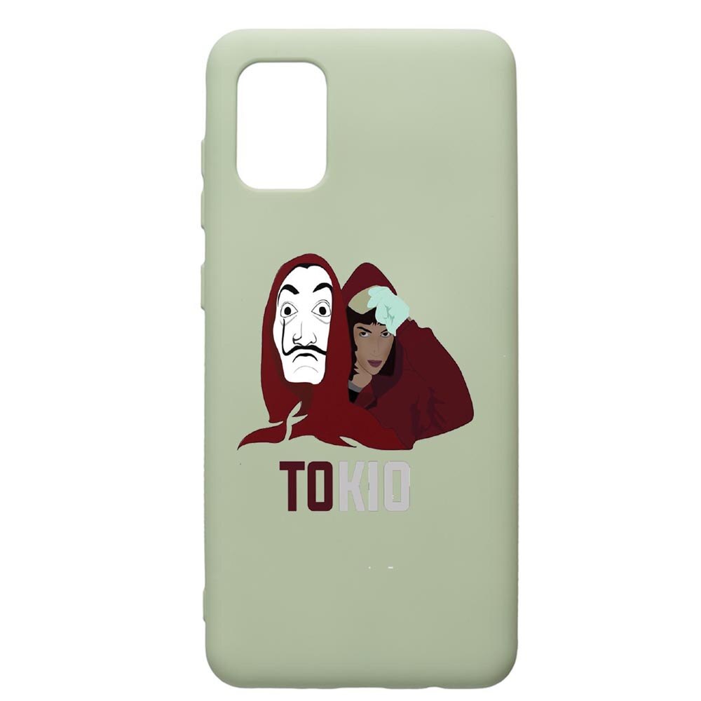 Husa de protectie Samsung Galaxy A41, La Casa De Papel - Tokyo, silicon, cu interiorul din material textil, protectie camera, Beryl, PGR710