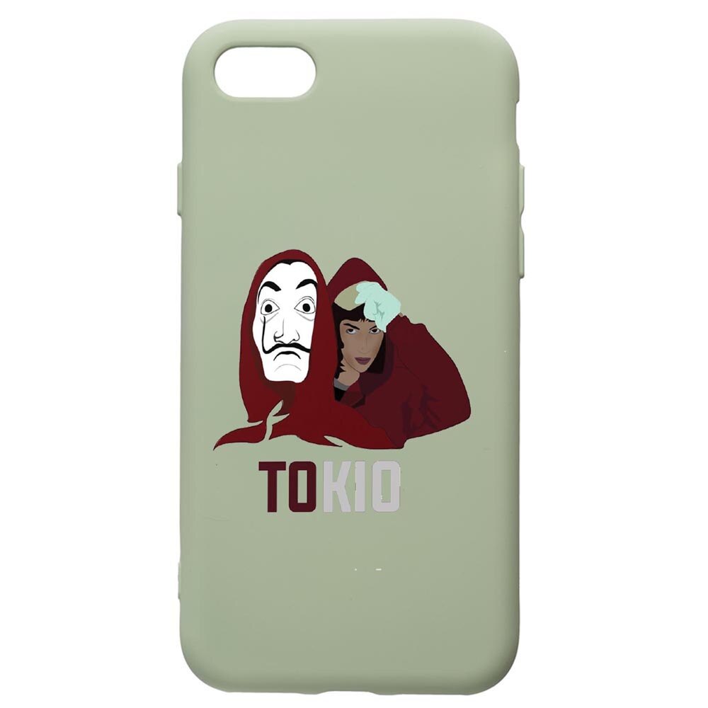 Husa de protectie Apple iPhone SE 2 / iPhone 8 / iPhone 7, La Casa De Papel - Tokyo, silicon, cu interiorul din material textil, protectie camera, Beryl, PGR710