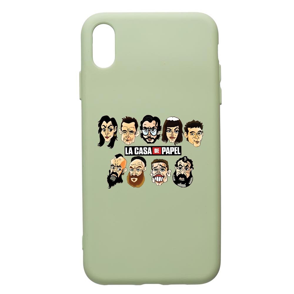 Husa de protectie Apple iPhone XR, La Casa De Papel, silicon, cu interiorul din material textil, protectie camera, Beryl, PGR713