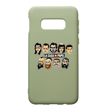 Husa de protectie Samsung Galaxy S10E, La Casa De Papel, silicon, cu interiorul din material textil, protectie camera, Beryl, PGR713 Husa de protectie Samsung Galaxy S10E, La Casa De Papel, silicon, cu interiorul din material textil, protectie camera, Beryl, PGR713