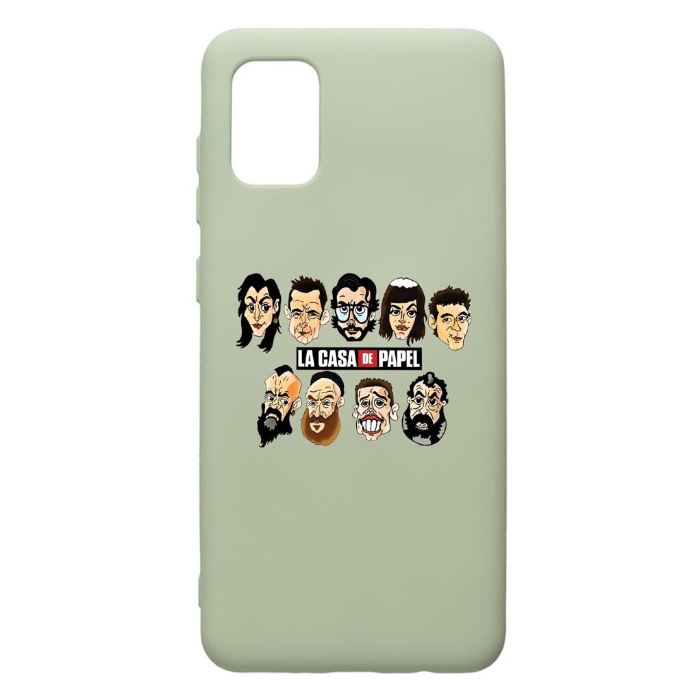 Husa de protectie Samsung Galaxy A31, La Casa De Papel, silicon, cu interiorul din material textil, protectie camera, Beryl, PGR713