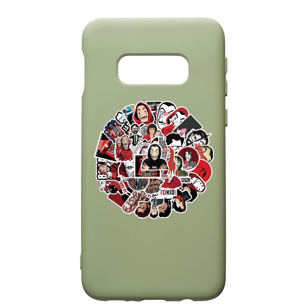 Husa de protectie Samsung Galaxy S10, La Casa De Papel, silicon, cu interiorul din material textil, protectie camera, Beryl, PGR715
