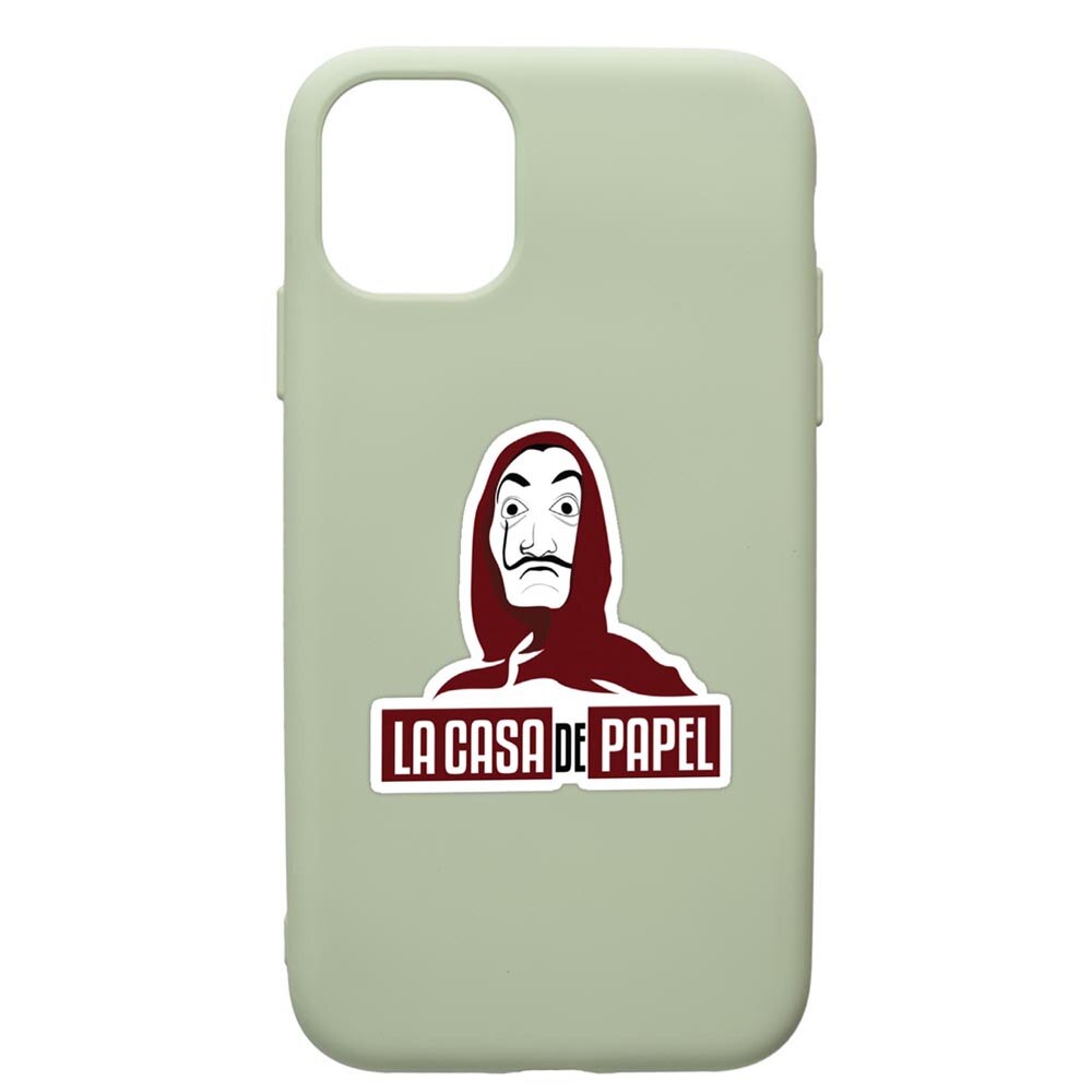 Husa de protectie Apple iPhone 12, La Casa De Papel, silicon, cu interiorul din material textil, protectie camera, Beryl, PGR719