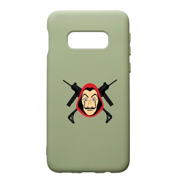 Husa de protectie Samsung Galaxy S10E, La Casa De Papel, silicon, cu interiorul din material textil, protectie camera, Beryl, PGR714 Husa de protectie Samsung Galaxy S10E, La Casa De Papel, silicon, cu interiorul din material textil, protectie camera, Beryl, PGR714