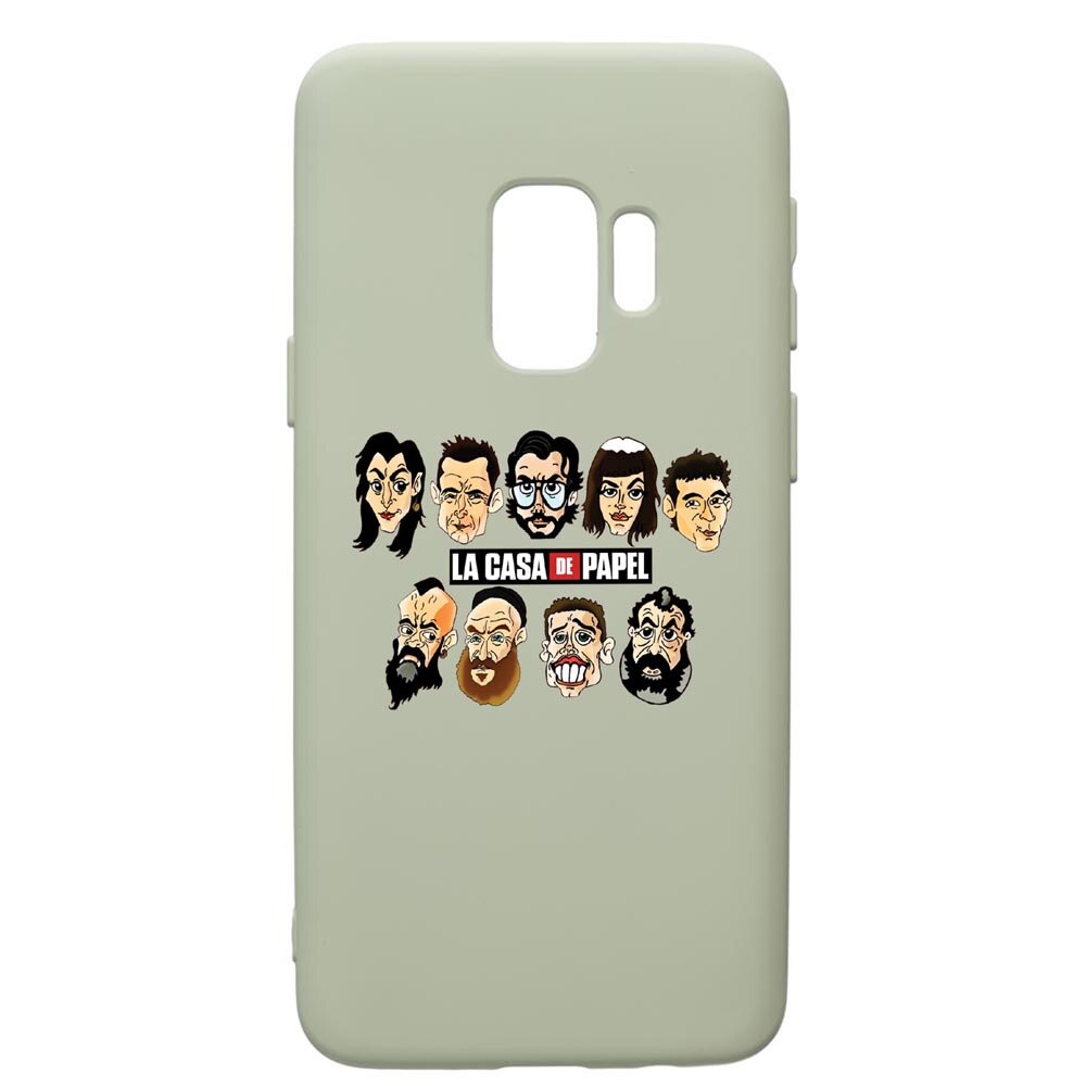 Husa de protectie Samsung Galaxy S9, La Casa De Papel, silicon, cu interiorul din material textil, protectie camera, Beryl, PGR713